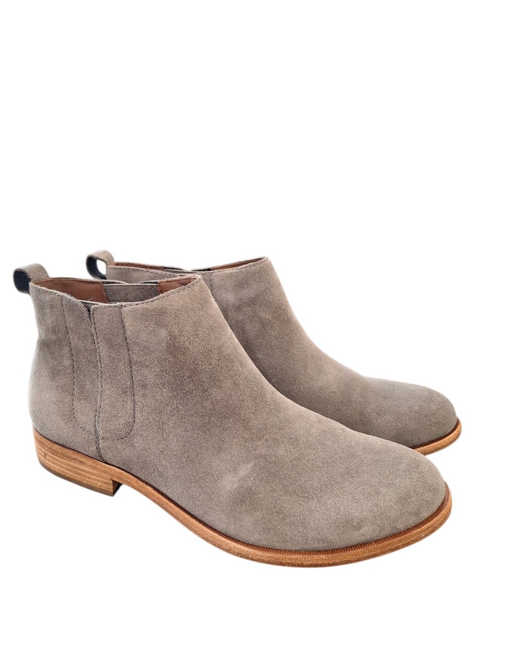 Kork-Ease Women's Suede Velma Chelsea Ankle Boots Gray Taupe Like New size 11M